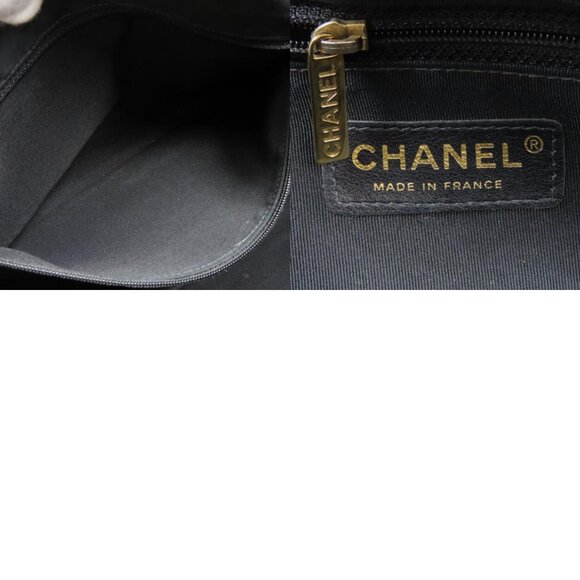 Authentic CHANEL Timeless CC Bowler Bag Quilted Caviar Large Black Handbag Purse - Picture 9 of 10